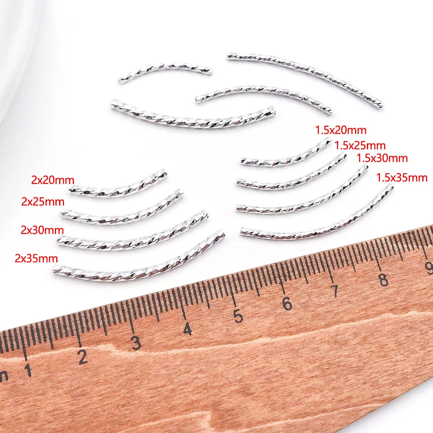 Copper Alloy 18K Gold Plated Twisted Faceted Bead Connector Tube for Necklace Bracelet Making