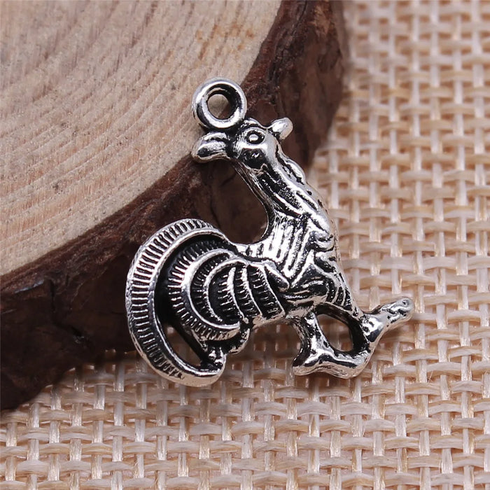 20x16mm 2g Multicolor Zinc Alloy Rooster Charm Pendant for DIY Necklace Bracelet Jewelry Making