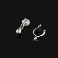 Elegant Silver Alloy Spiral Disc Ear Cuff Hooks, Stud & Clip On No Piercing DIY Invisible Clip Earrings