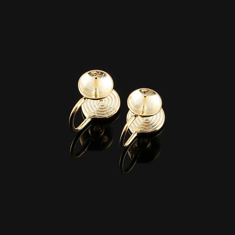 Elegant Spiral Coil Alloy Stud & Clip On No Piercing Earrings For Women Minimalist Handmade Earrings