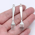 55x8mm 1.8g Multicolor Zinc Alloy Fork Charm Pendant for DIY Necklace Bracelet Jewelry Making