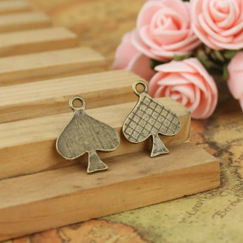20x17MM Zinc Alloy Ace Of Spades Charm Pendant for DIY Necklace Bracelet Jewelry Making