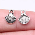 12x9mm 0.5g Antique Silver Zinc Alloy Shell Charm Pendant for DIY Ocean Theme Jewelry Making