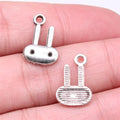18x14mm 0.8g Multicolor Zinc Alloy Rabbit Head Charm Pendant for DIY Bracelet Necklace Making