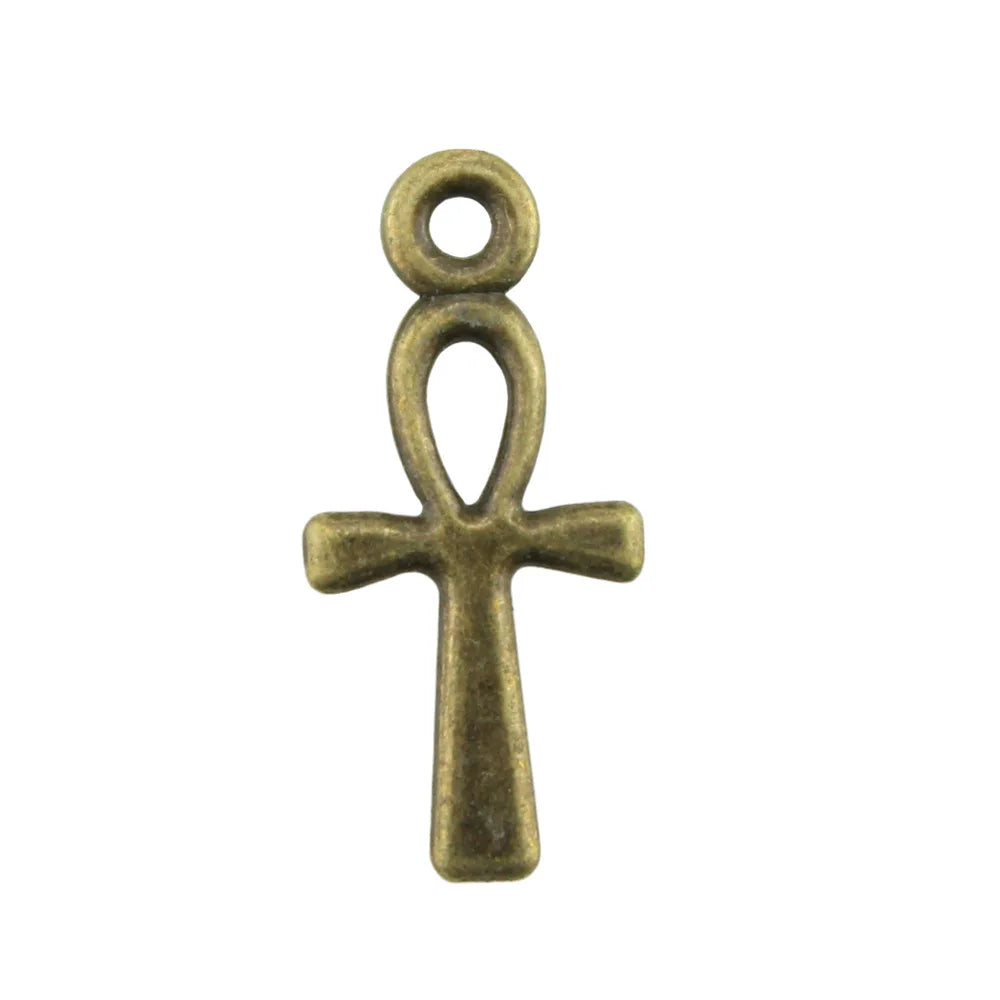 18x8mm 0.3g Multi-Color Zinc Alloy Cross Charm Pendant for DIY Bracelet Necklace Jewelry Making