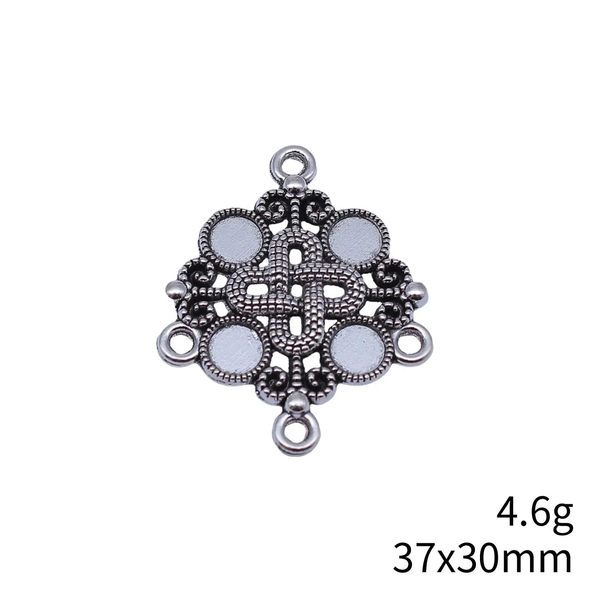 37x30mm 4.6g Multicolor Zinc Alloy Earring Connector Charm for Dangle Earrings DIY Jewelry