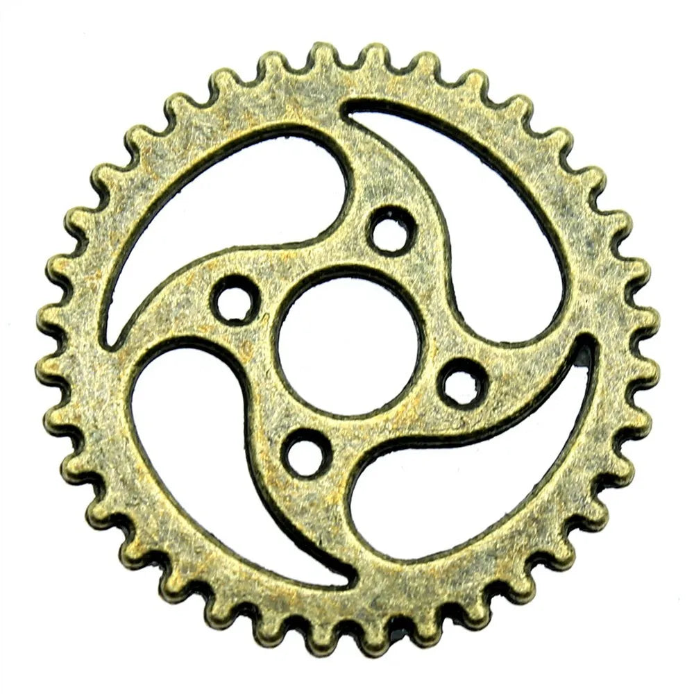 23x23mm 1.8g Antique Bronze Tone Zinc Alloy Gear Charm Pendant for Steampunk Jewelry DIY