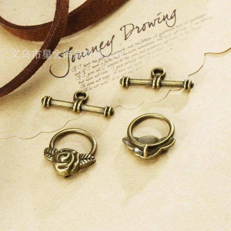 17MM Antique Silver Zinc Alloy Rose Charm Pendant for DIY Necklace Bracelet Jewelry Making