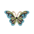 Luxury Rhinestone Butterfly Brooch Pin With Alloy Enamel Wings, Elegant Lapel Pin Corsage Gift