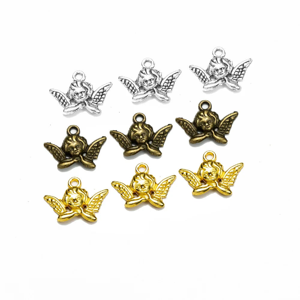 20x15MM Zinc Alloy Angel Charm Pendant for DIY Necklace Bracelet Jewelry Making