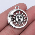 24x24mm 2.7g Multicolor Zinc Alloy Moon Sun Charm Pendant for DIY Necklace Bracelet Jewelry Making
