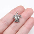 17x15mm 1.5g Antique Silver Zinc Alloy Sea Turtle Charm Pendant for DIY Necklace Bracelet Making
