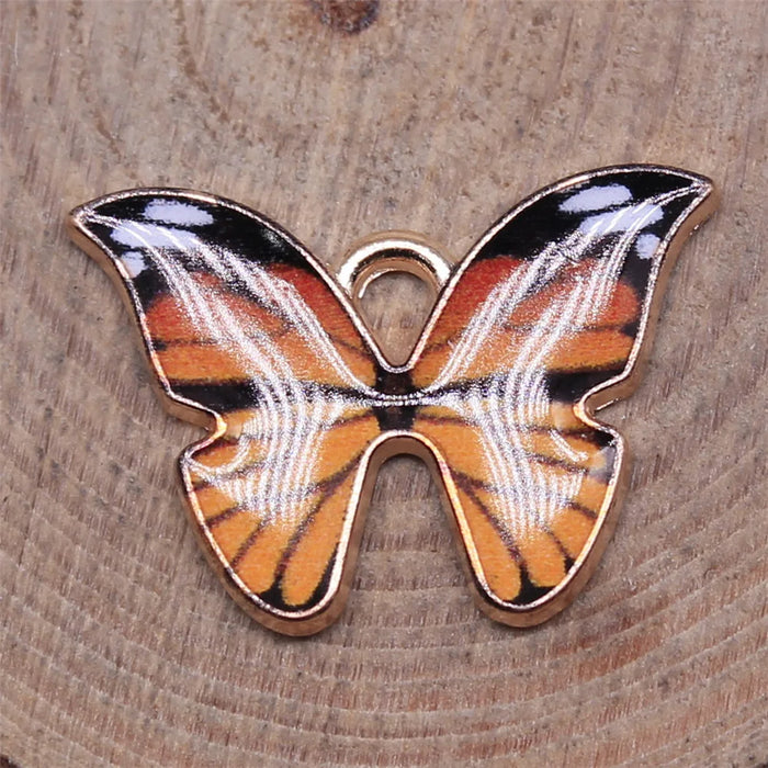 21x15mm 1.25g Multicolor Zinc Alloy Butterfly Charm Pendant for DIY Necklace Bracelet Jewelry Making