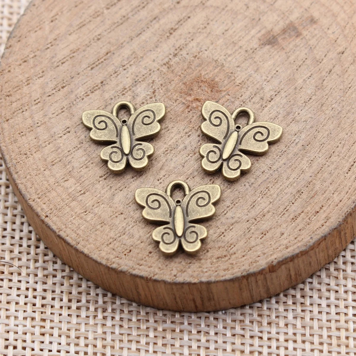 13x13mm 0.73g Multicolor Zinc Alloy Butterfly Charm Pendant for Earring Necklace Bracelet DIY