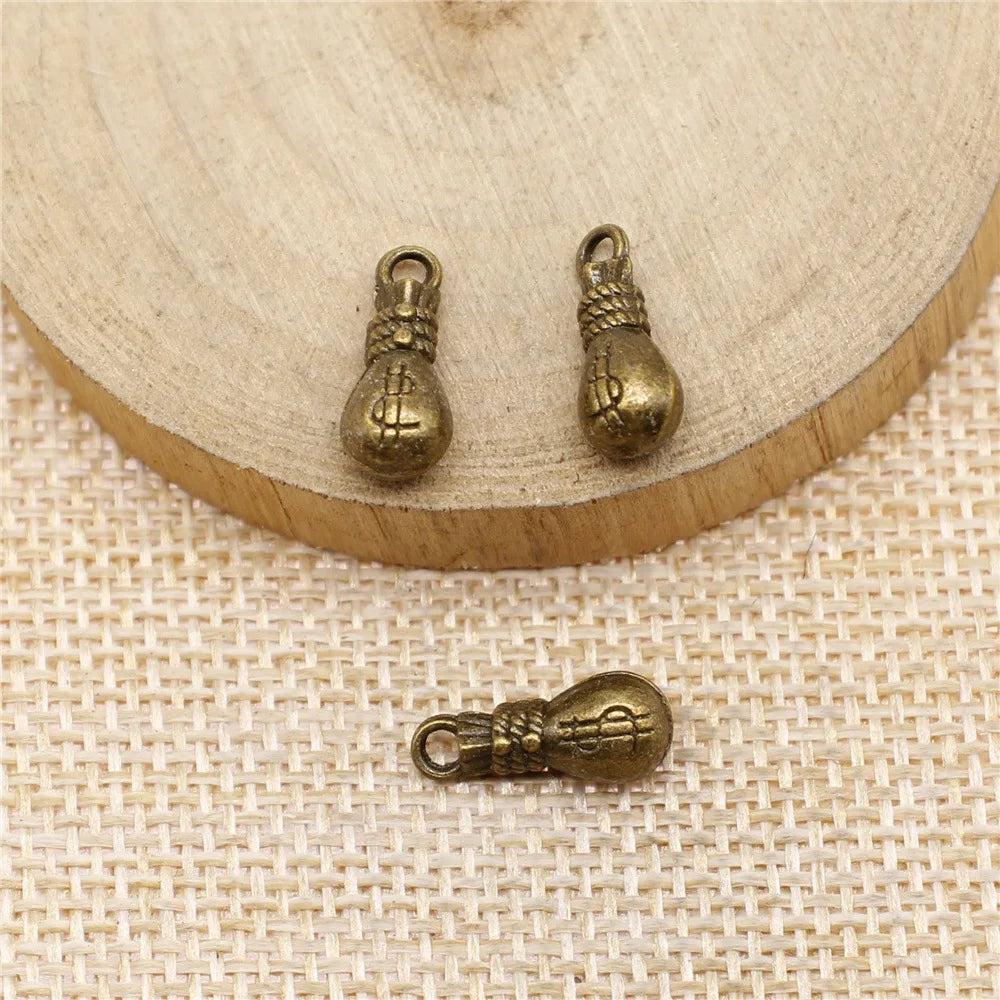 16x8x7mm 1.6g Multicolor Zinc Alloy Money Bag Charm Pendant for DIY Necklace Bracelet Jewelry Making