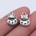 15x11mm 1.7g Multicolor Zinc Alloy Lucky Cat Charm Pendant for Necklace Bracelet DIY Jewelry Making