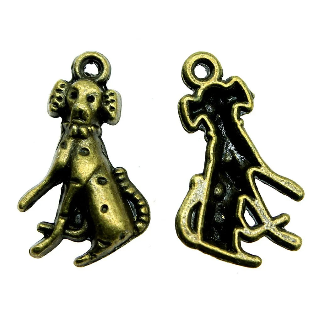 22x12mm 1.1g Multicolor Zinc Alloy Dog Charm Pendant for DIY Necklace Bracelet Jewelry Making