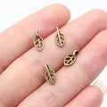 10x5mm 0.17g Multicolor Zinc Alloy Hollow Small Leaf Charm Pendant for Necklace Bracelet DIY Jewelry