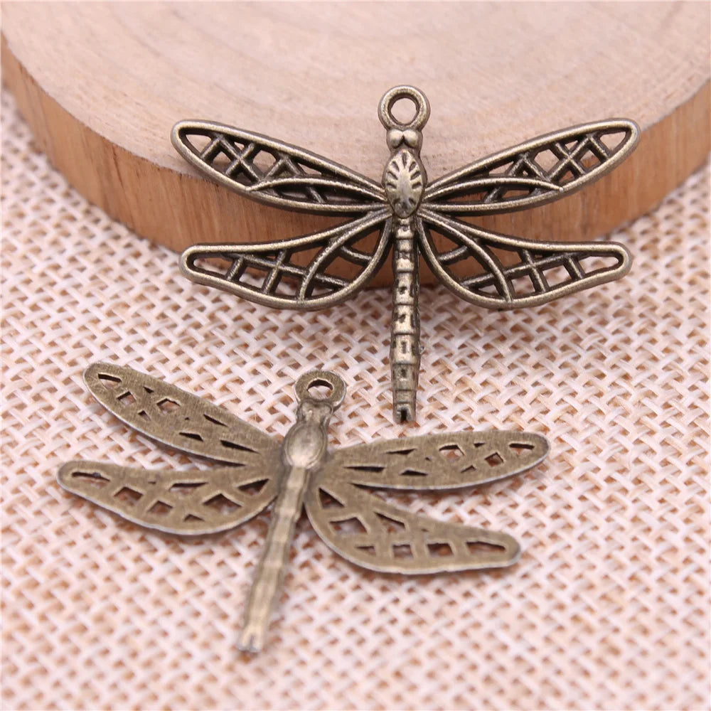 34x25mm 2g Multicolor Zinc Alloy Dragonfly Charm Pendant for DIY Necklace Bracelet Making