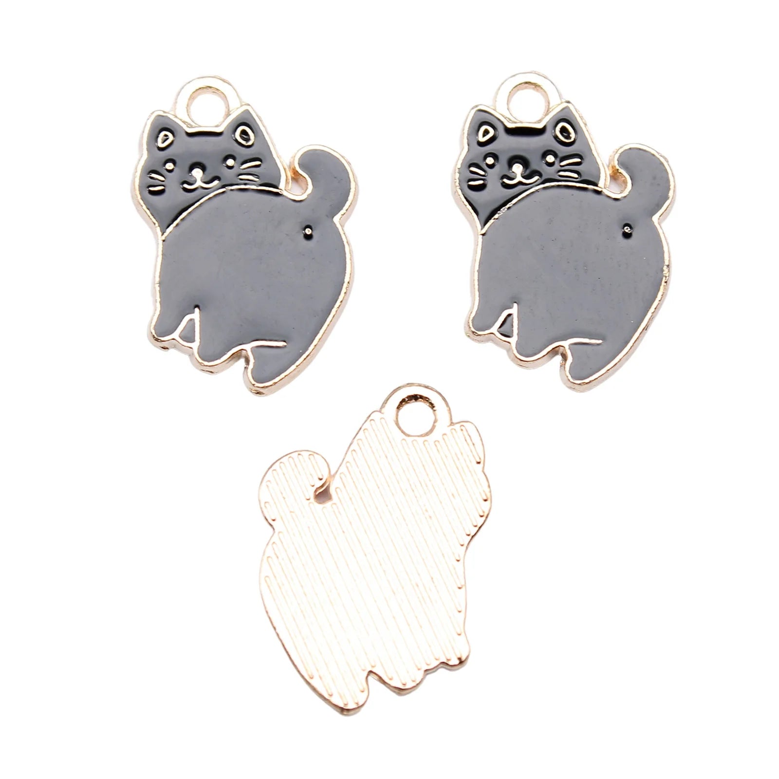 17x14mm 1.4g Zinc Alloy Cute Cat Charm Pendant for DIY Necklace Bracelet Jewelry Making