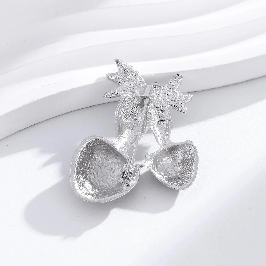 Cute Enamel Mushroom Brooch With Green Leaves, Alloy Cartoon Fungi Lapel Pin Corsage Gift For Women