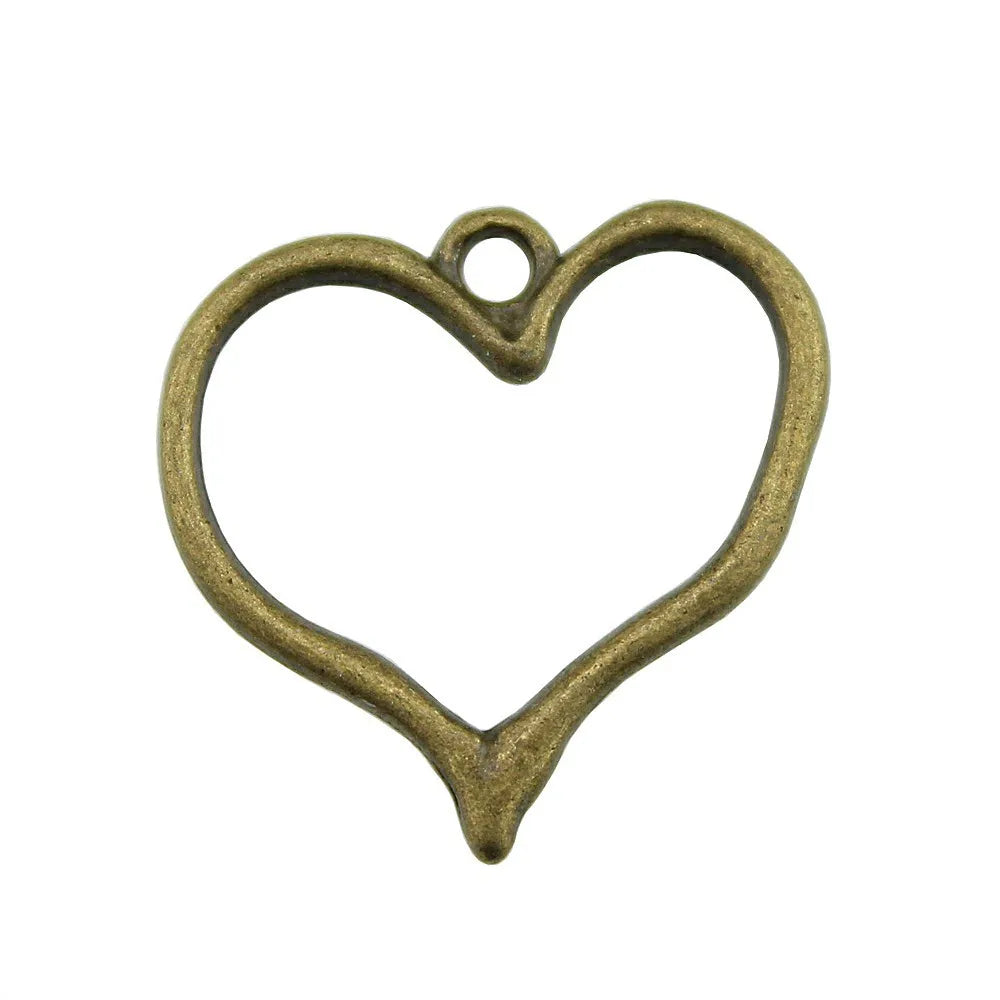23x23mm 1.3g Multicolor zinc alloy Heart charm pendant for DIY necklace bracelet earring making
