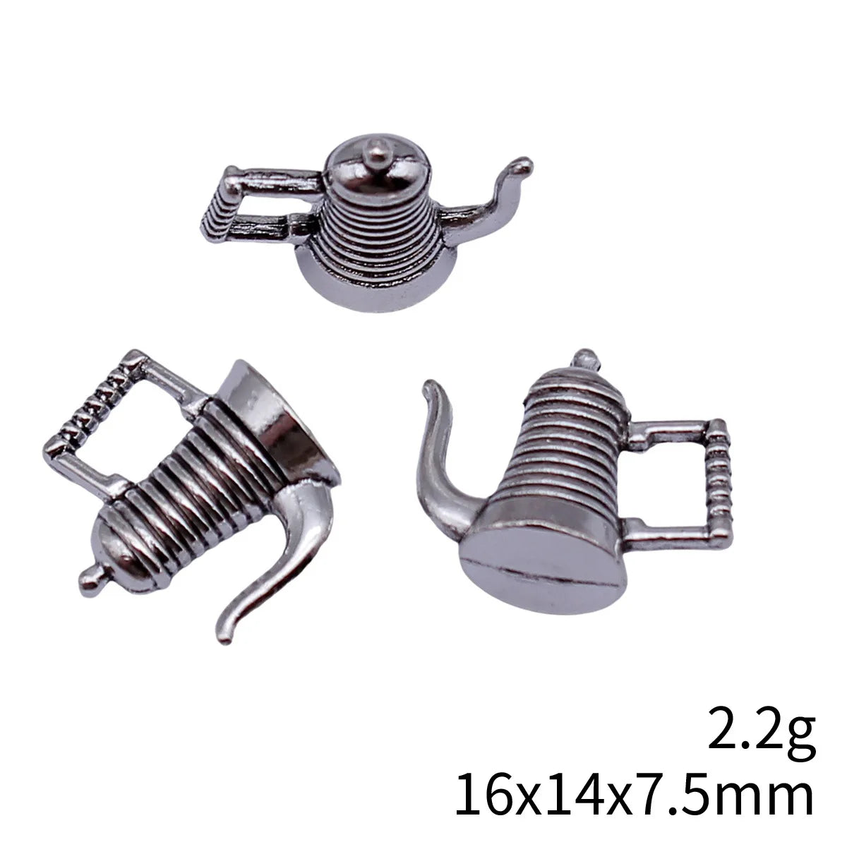 16x14x7.5mm 2.2g Antique Silver Zinc Alloy Teapot Wine Pot Charm Pendant for DIY Necklace Making