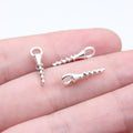 16x4.8mm 0.27g Antique Silver Zinc Alloy Screw Nail Charm Pendant for Tool Theme DIY Jewelry Making