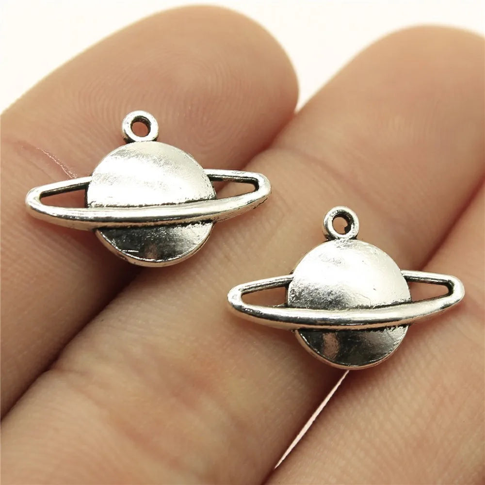 20x13mm 0.8g Multicolor Zinc Alloy Solar System Charm Pendant for DIY Necklace Bracelet Making