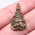 30x16mm 2.5g Multicolor Zinc Alloy Christmas Tree Charm Pendant for DIY Necklace Bracelet Making