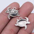 20x13mm 1.5g Antique Silver Zinc Alloy Sea Turtle Charm Pendant for Necklace Bracelet Making