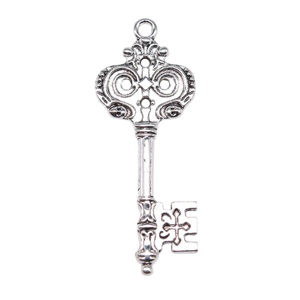 51x20mm 4.2g Multicolor Zinc Alloy Key Charm Pendant for Steampunk Bracelet Necklace Making