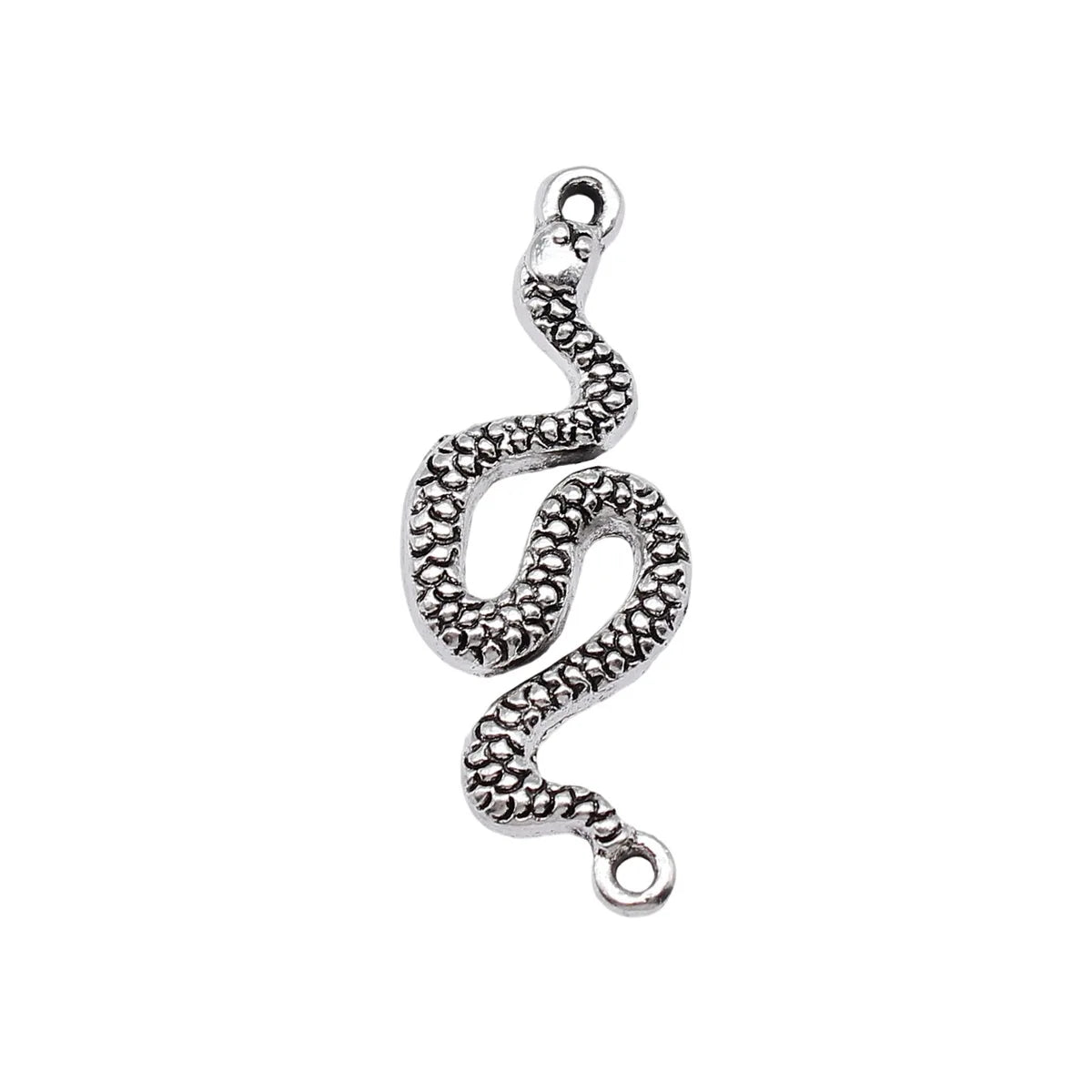 41x15mm 2.4g Antique Silver Tone Zinc Alloy Snake Connector Charm for DIY Necklace Bracelet Making