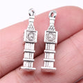27x6mm 2.09g Antique Silver Zinc Alloy Big Ben Clock Tower Charm Pendant for DIY Necklace Bracelet Making