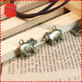 21x16MM Antique Silver Zinc Alloy Pig Flower Charm Pendant for DIY Necklace Bracelet Jewelry Making