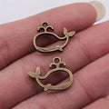 16x19mm 1g Multicolor Zinc Alloy Whale Charm Pendant for DIY Necklace Bracelet Jewelry Making