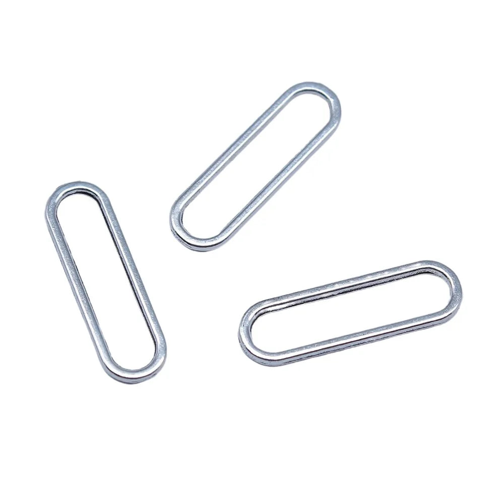 6x20mm 0.3g Multicolor Zinc Alloy Oval Ring Charm Pendant for DIY Necklace Bracelet Jewelry Making