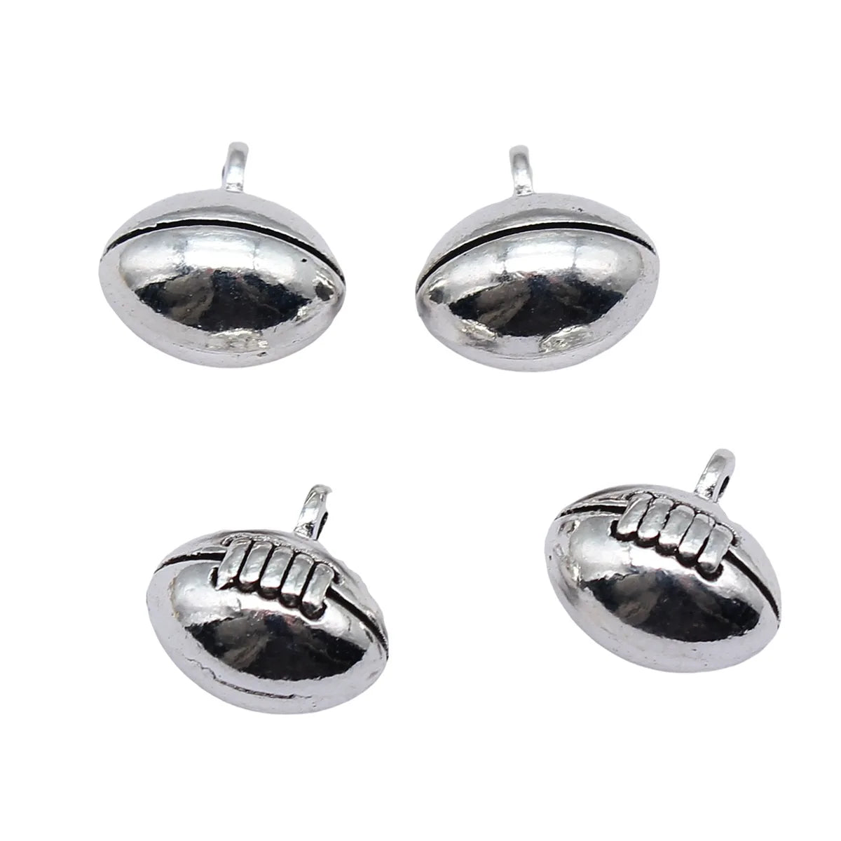13x13x9mm 3.6g Antique Silver Zinc Alloy American Football Charm Pendant for DIY Necklace Bracelet