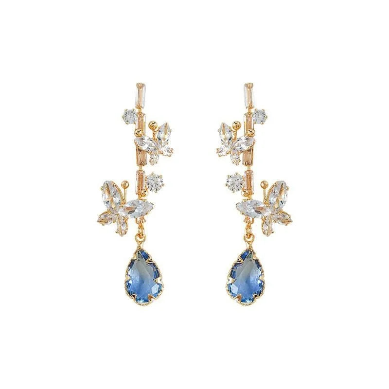 18K Gold Plated Copper Double Layer Spiral Clip-On Drop Earrings French Vintage No Piercing Jewelry