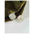 Forest Fairy Resin Flower Drop Earrings With High Luster Pearl