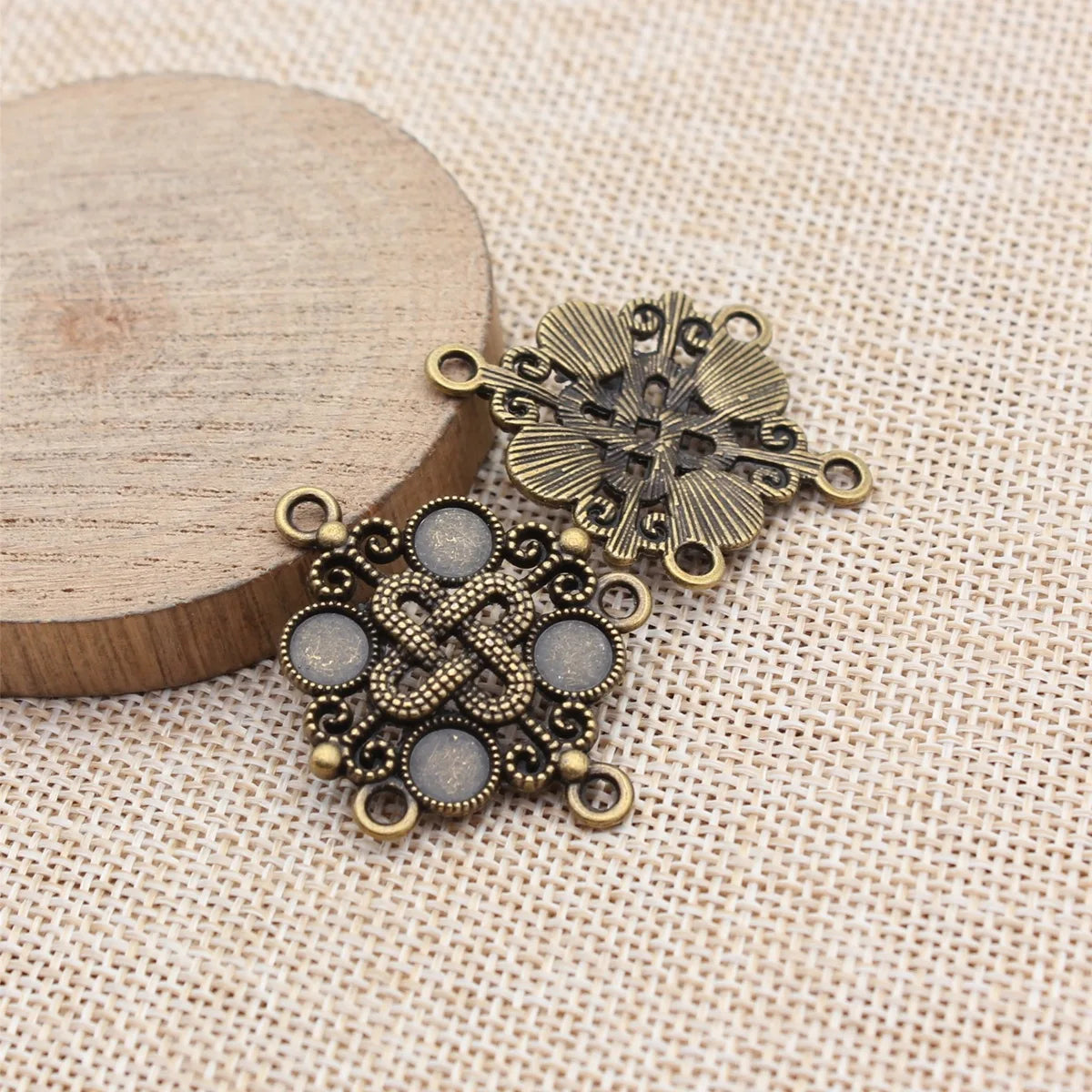 37x30mm 4.6g Multicolor Zinc Alloy Earring Connector Charm for Dangle Earrings DIY Jewelry