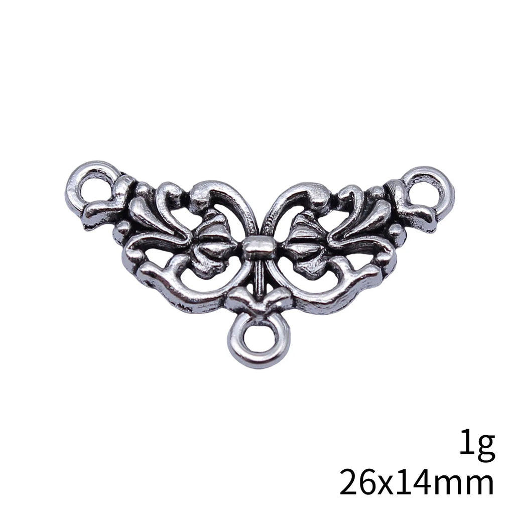 26x14mm 1g Multicolor Zinc Alloy Multi-Hole Connector Charm for DIY Earrings Bracelet Jewelry