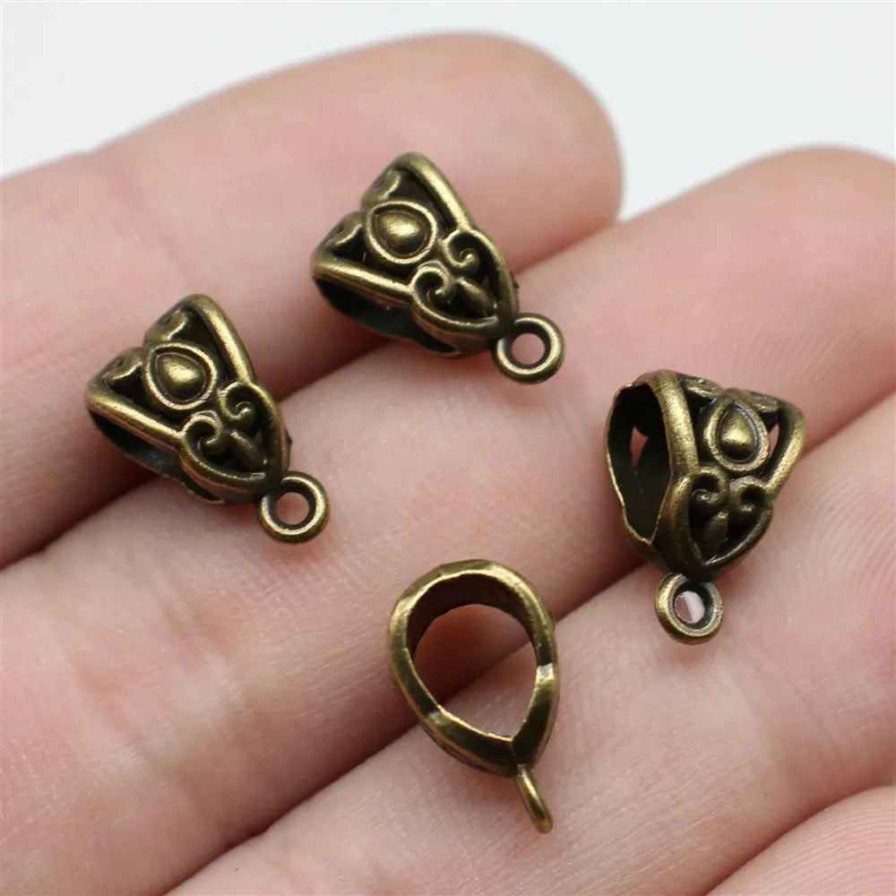 13x8mm 0.9g Multi Color Zinc Alloy Small Connector Bail Charm Findings for DIY Handmade Jewelry Making
