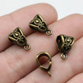 13x8mm 0.9g Multi Color Zinc Alloy Small Connector Bail Charm Findings for DIY Handmade Jewelry Making