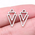 16x9mm 0.46g Multicolor Zinc Alloy Hollow Triangle Charm Pendant for DIY Necklace Bracelet Making