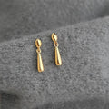 Light Luxury Copper Geometric Teardrop Drop Earrings For Women