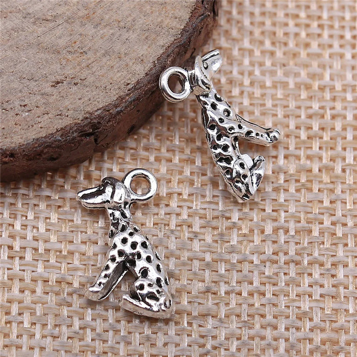 15x10mm 1.2g Multicolor Zinc Alloy Dog Charm Pendant for DIY Bracelet Necklace Jewelry Making