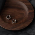 Silver Plated Copper Hoop Earrings Minimalist Geometric Circle Unisex Hip Hop Jewelry