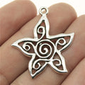 33x30mm 2.6g Zinc Alloy Hollow Carved Flower Charm Pendant for Necklace Earring DIY Making
