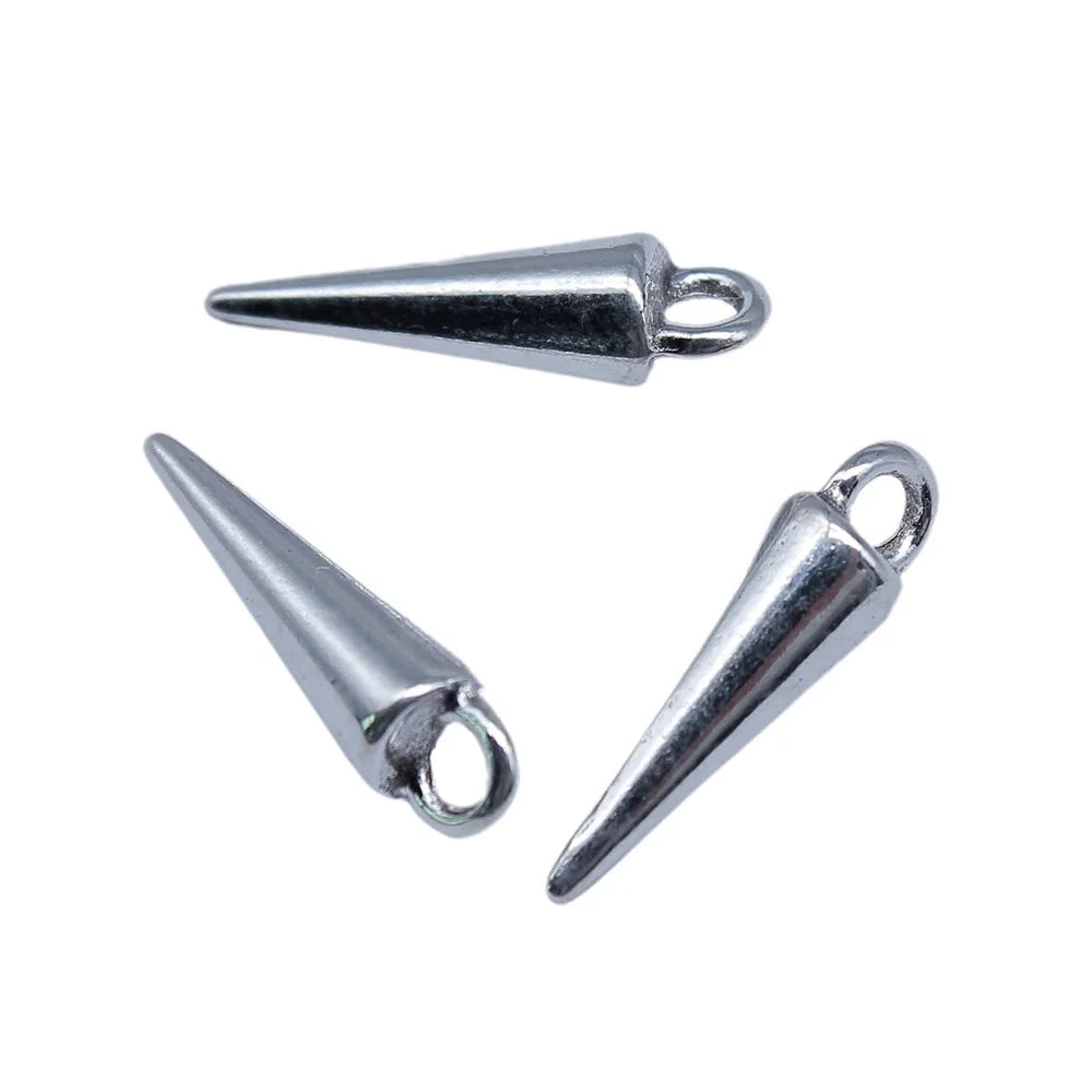 4x16mm 0.6g Multicolor Zinc Alloy Cone Spike charm pendant for DIY necklace earring making